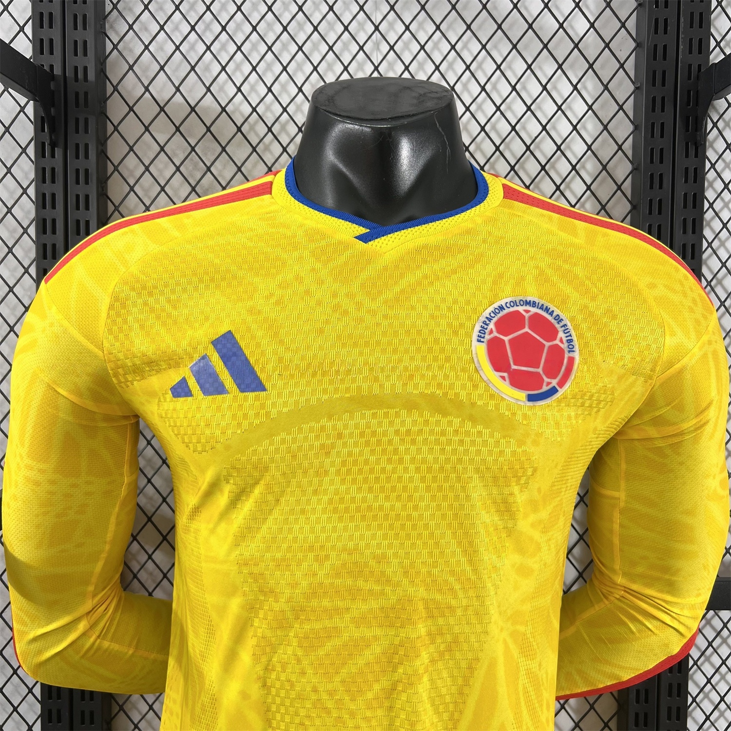 Colombia 2026 Home Long Sleeves Jersey (Leaked Version) - Player Version - JerseysGala