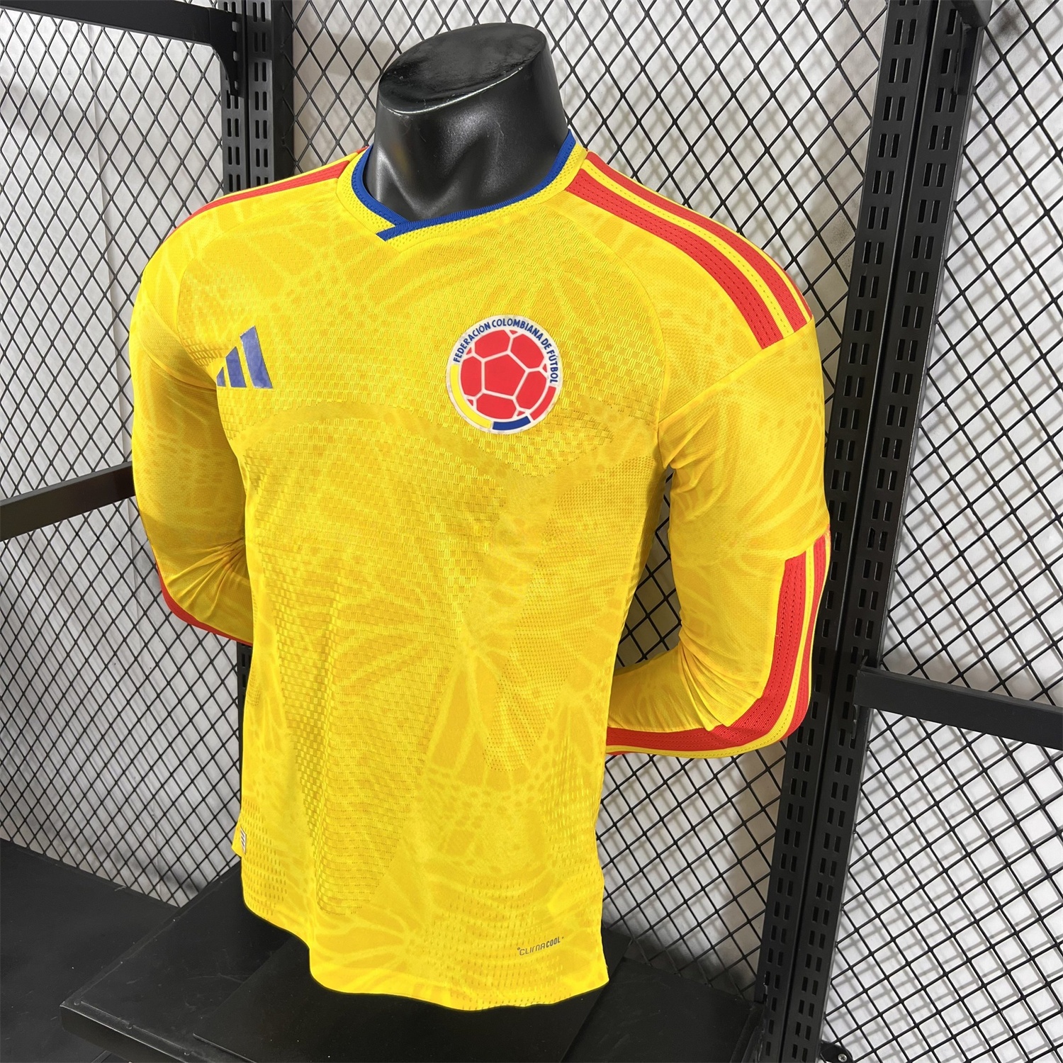 Colombia 2026 Home Long Sleeves Jersey (Leaked Version) - Player Version - JerseysGala