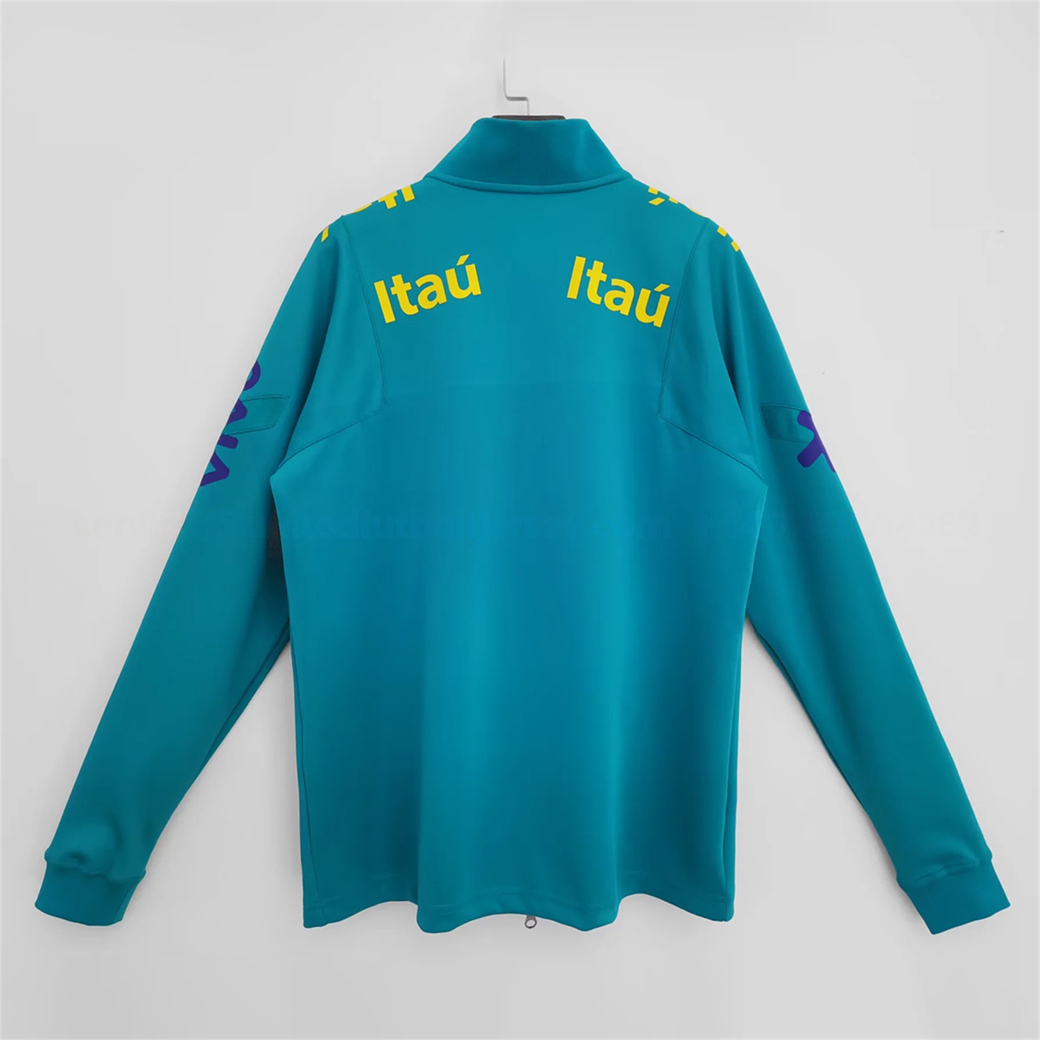 Retro Brazil 2022 Lake Blue Windbreaker - JerseysGala