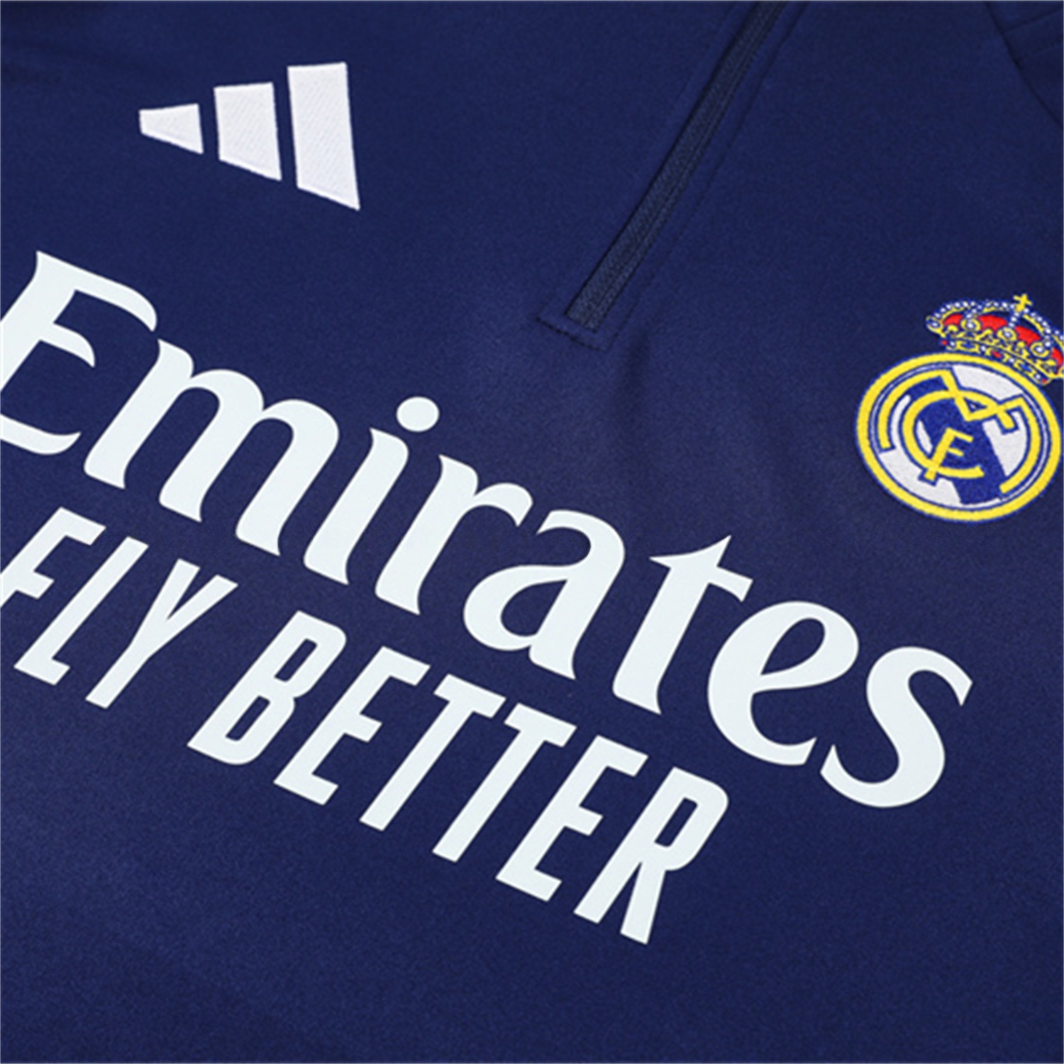 Real Madrid 25-26 Kids Long Sleeve Training Set - Deep Blue Top & Pants - JerseysGala