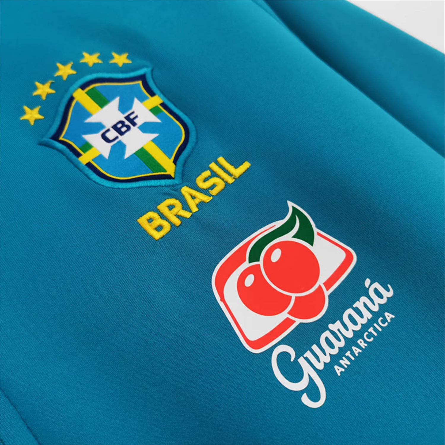 Retro Brazil 2022 Lake Blue Windbreaker - JerseysGala