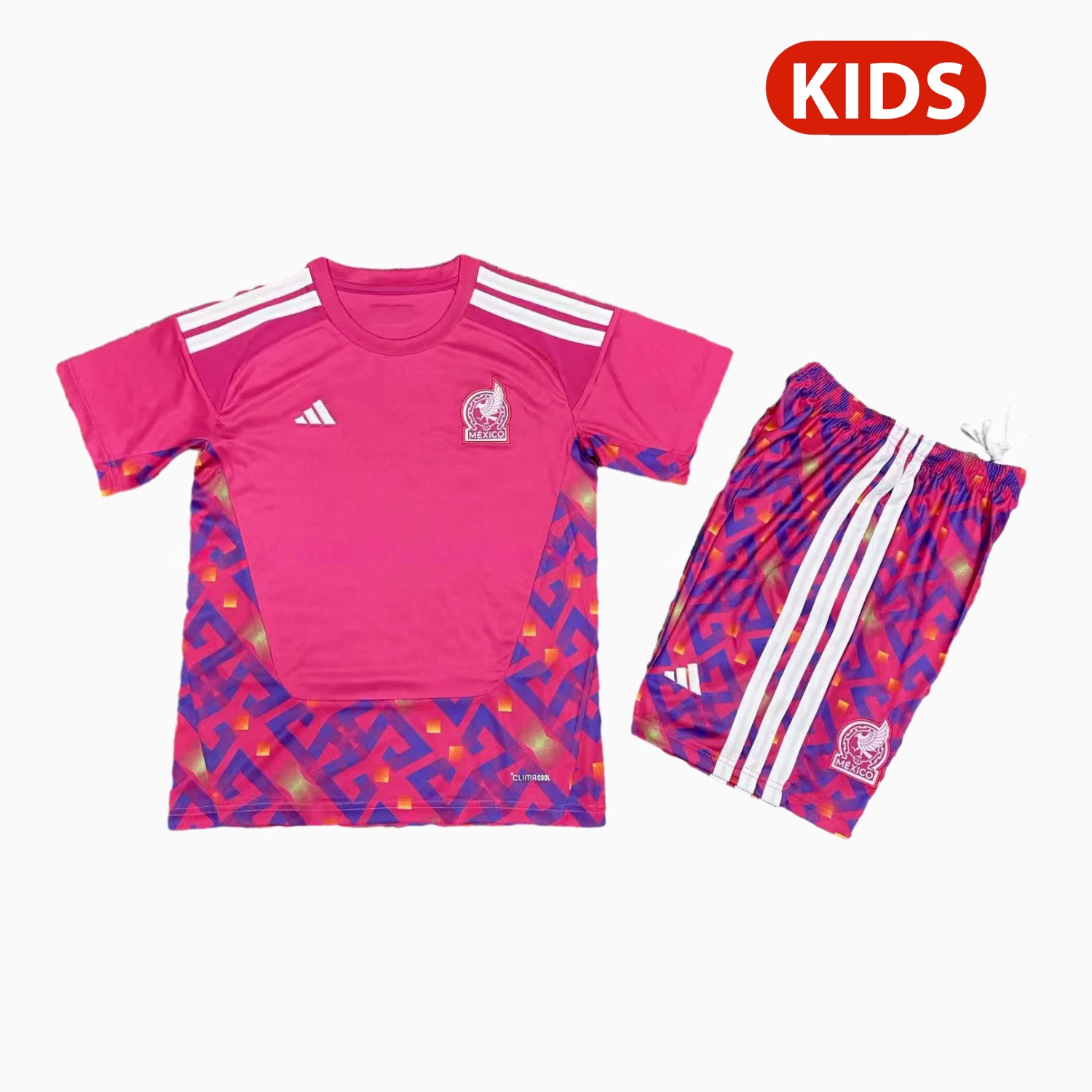 Mexico 2026 Goalkeeper Pink Kids Kit - JerseysGala