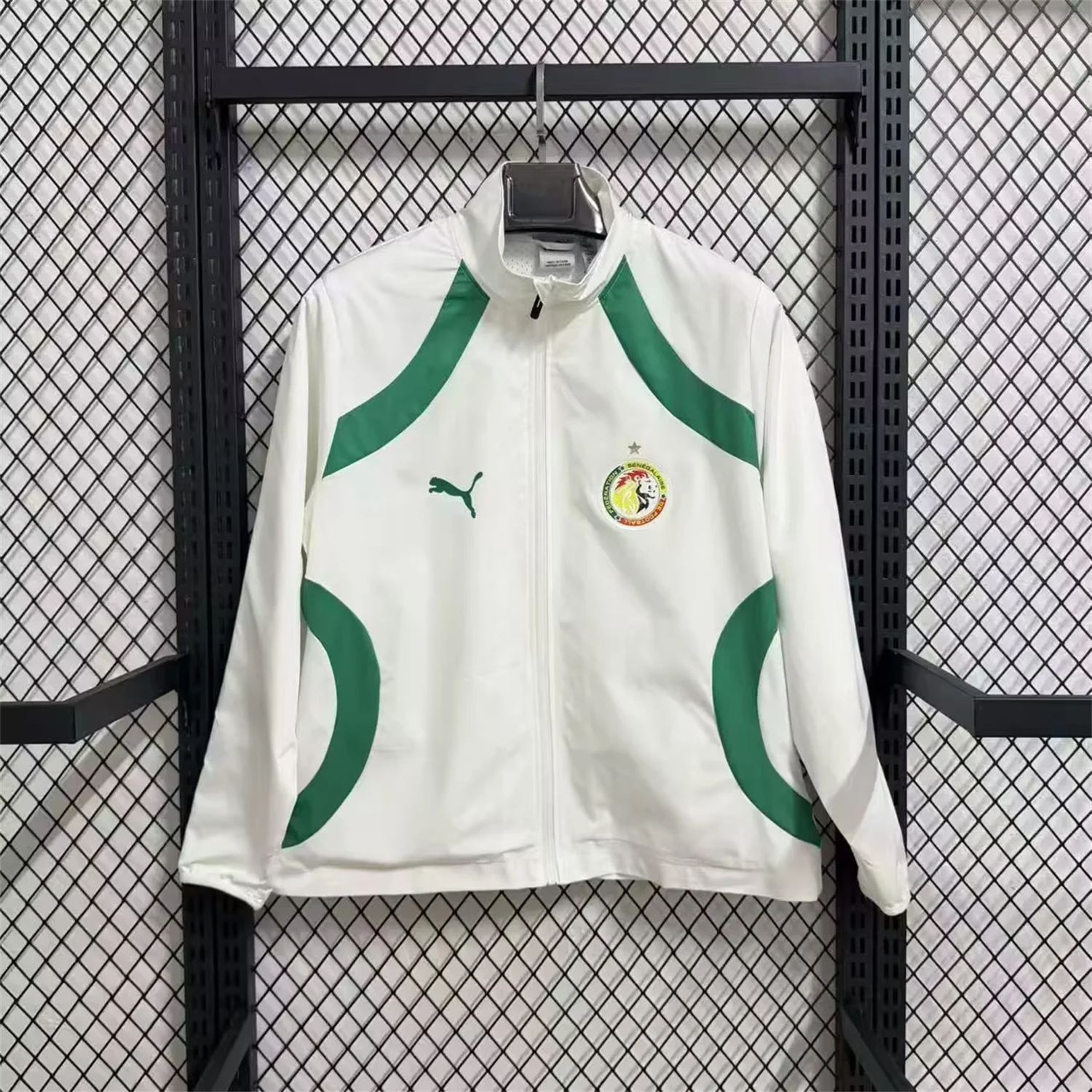 Senegal 25-26 Windbreaker Jacket - White And Green - JerseysGala