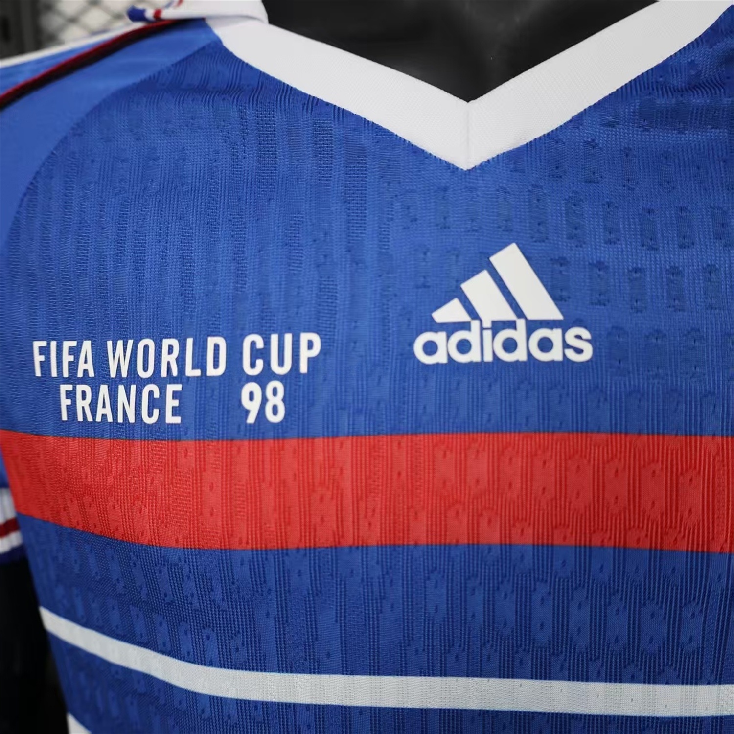 Retro France 1998 Home Blue Jersey - Player Version - JerseysGala