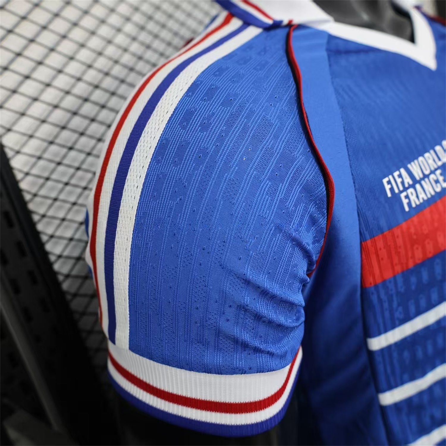 Retro France 1998 Home Blue Jersey - Player Version - JerseysGala
