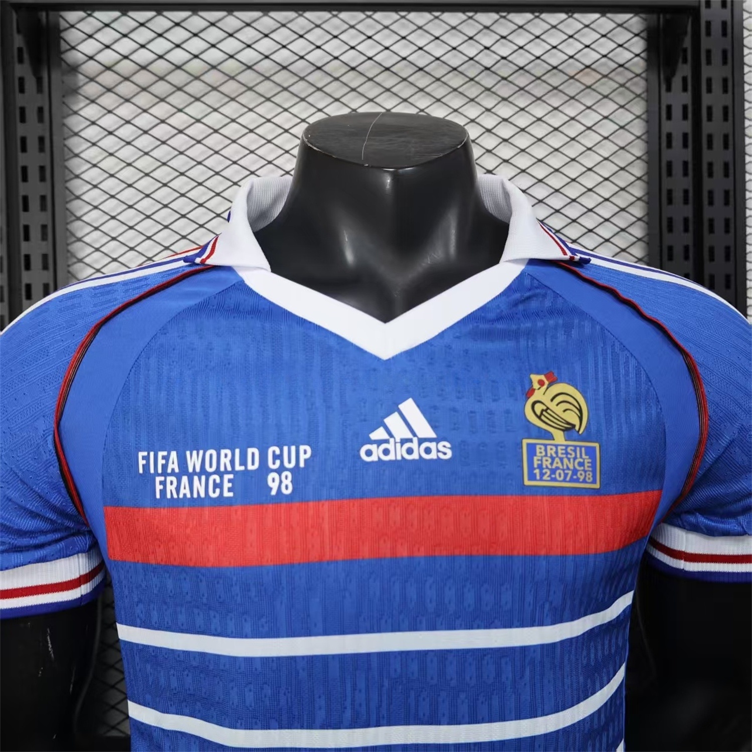 Retro France 1998 Home Blue Jersey - Player Version - JerseysGala