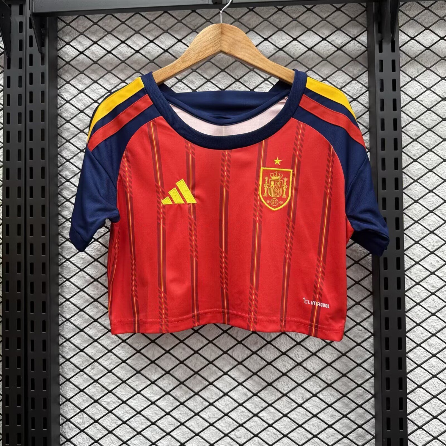 Women's Spain 2026 Home Cropped Jersey - JerseysGala