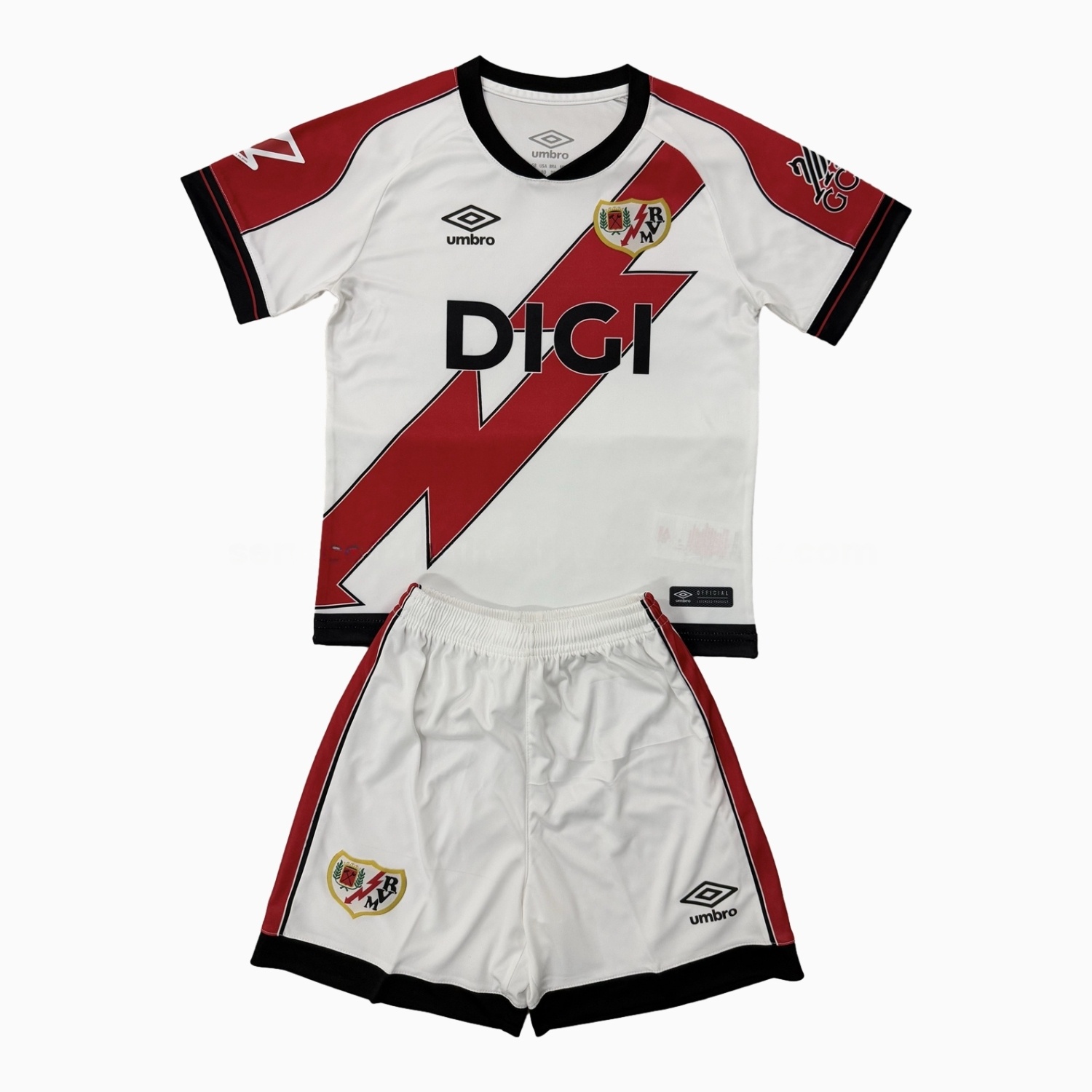 Rayo Vallecano 25-26 Home Men's Adult Jersey Set - Fans Version - JerseysGala