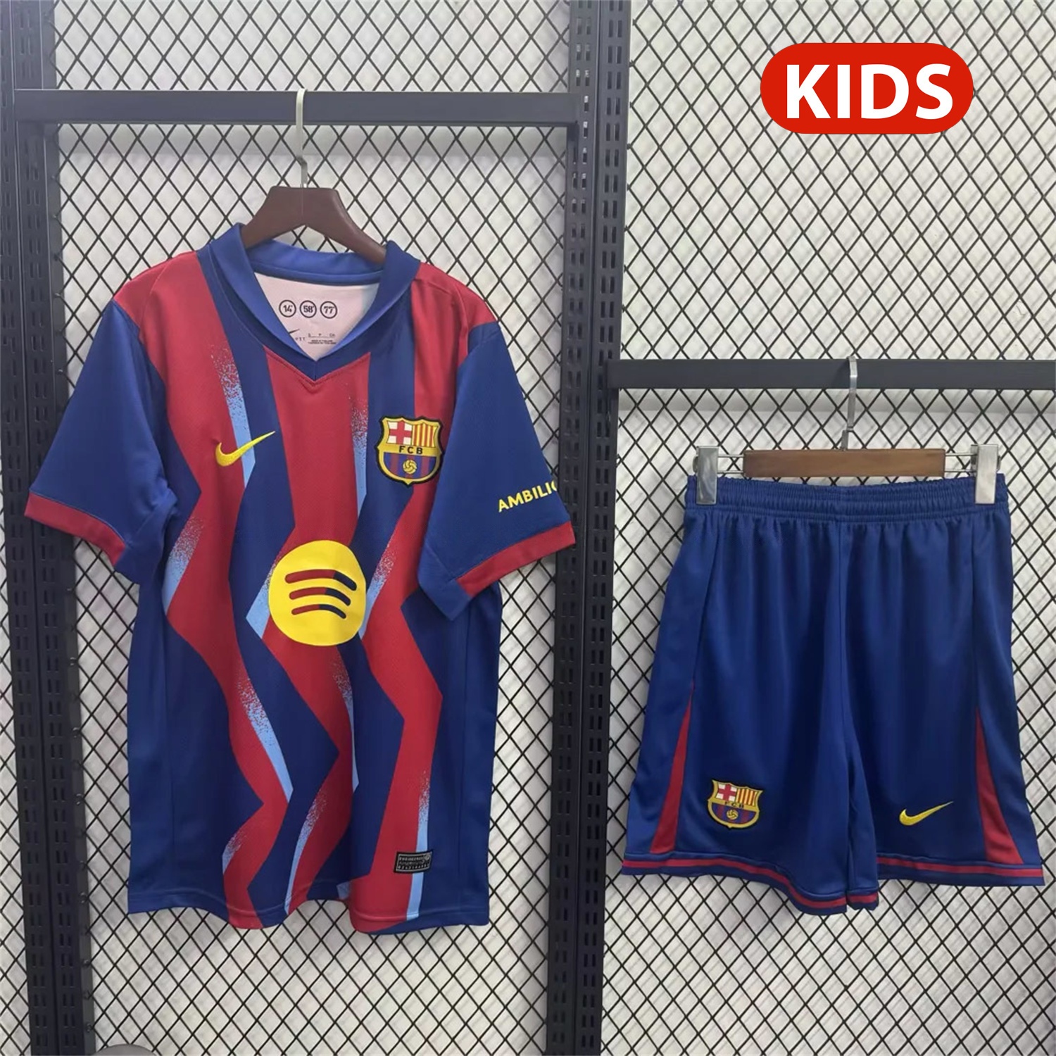 Barcelona 25-26 Fourth Kids Kit - JerseysGala