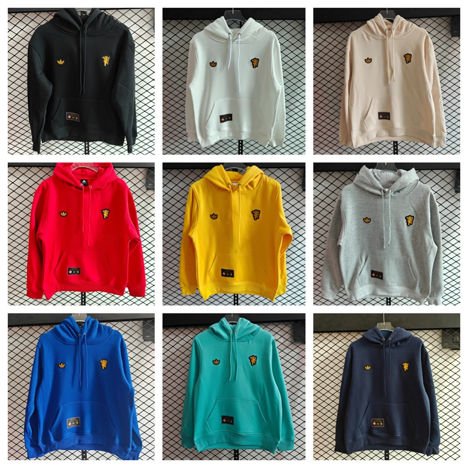 Manchester United 25-26 Originals Terrace Icon Unisex Pullover Hoodie with Yellow Logo - JerseysGala