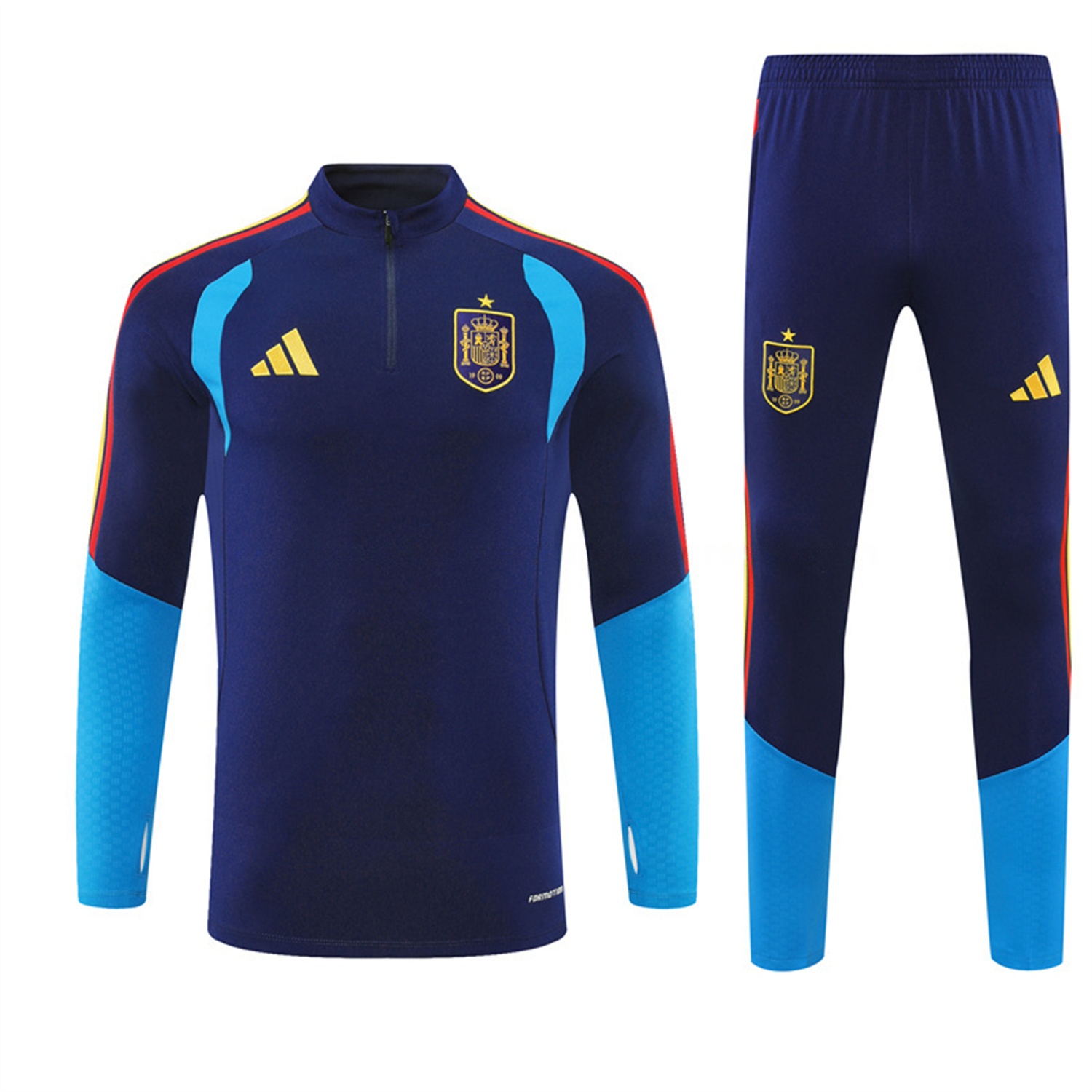 Spain 2026 Long Sleeve Training Set - Royal Blue Top & Pants - JerseysGala