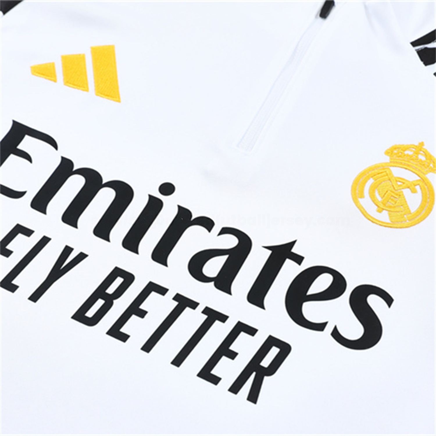Real Madrid 25-26 Kids Long Sleeve Training Set - White Top & Black Pants - JerseysGala