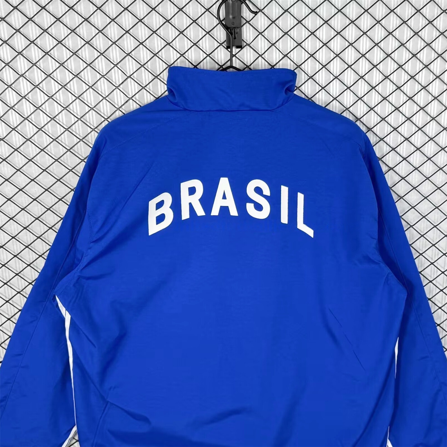 Retro Brazil 1998 Blue Windbreaker - JerseysGala