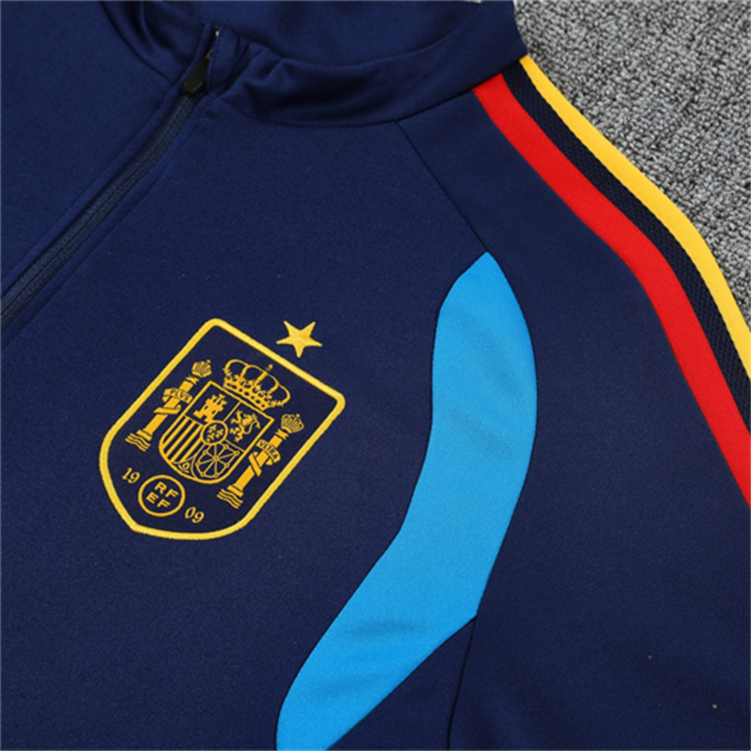 Spain 2026 Long Sleeve Training Set - Royal Blue Top & Pants - JerseysGala