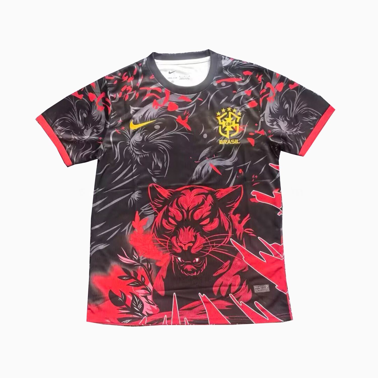 Brazil 25-26 Leopard Red And Black Jersey - Fans Version - JerseysGala
